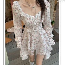 VSYOY 플라워 프릴 원피스