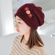 플리스트리펄 여성 겨울 비니 두건 머리 항암 조리모 위생모자 (6컬러)