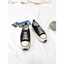 구두모모 스타비 별 통굽 캔버스 스니커즈 (4cm)