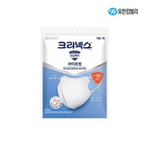 크리넥스 KF80 입체형(라이트핏) 마스크 화이트 대형, 20매, 1개