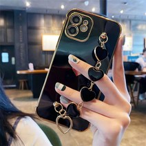 아이폰 케이스 감성 예쁜 고급 럭셔리 도금 love heart 팔찌 soft case for 12 pro max mini 11 pro max x xs xr 8 plus