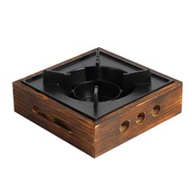 메이크잇 사각 우드워머 캠핑 냄비워머 중형, 16 x 16 x 5.5cm