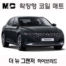그랜저 하이브리드 (2021년식) 확장형 코일매트 -20mm두께 바닥카매트 [국내제작], 1열+2열(일체형), 매트색-레드, 현대