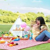 감성돗자리 한강 피크닉 돗자리 매트 캠핑 방수 접이식 매트 대형, 다크베이지 200x200