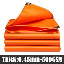방수 타포린 튼튼한 PVC 캔버스 코팅 배너 야외 캠핑 텐트 퍼골라 타포린 자외선 차단 트럭 캐노피 방수타포린백 방수천막 방수타포린백특대형 갑바 방수타포린가방 가빠 방수타포, 166.Orange-500G - 1.9x1.4m