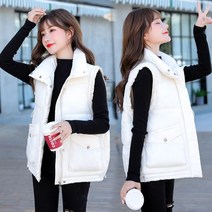 단톤조끼 경량 여자 홈쇼핑 뽀글이 무스탕 패딩 조끼 니트 키작녀 데이트룩 따땃 빅사이즈 아우터