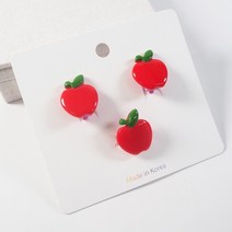 아동 여아 사이즈조절 상큼 과일 반지 귀찌세트 악세사리 보석