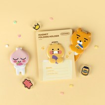[카카오프렌즈 마그넷 폴딩 홀더] 자석 마그넷 강력자석 원형자석 마그네틱자석 고무자석 초강력자석 자석스티커 미니자석 냉장고마그넷 붙이는자석 디자인자석 냉장고자석 마그네틱 현관문자석, 라이언