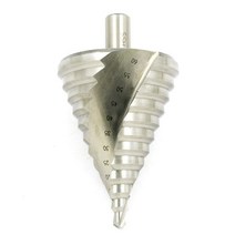 6-60mm HSS 스파이럴 스텝 드릴 원뿔 비트 12단 목재용 금속 홀 커터 알루미늄 판금 멀티 코어 구멍 따개 스텝드릴비트 육각 계단식 드릴 비트 다규격개공기삼각자루보탑드릴, 1