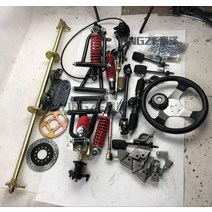ATV 부품 DIY 타이어 방사형 카트 ATV UTV 1M 리어 액슬 스티어링 기어 랙 피니언 타이로드 휠 브레이크 펌, 한개옵션0