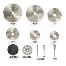 컷쏘 컷쇼 전동공구 충전컷소 다이아몬드 커팅 디스크 금속 Hss 톱 블레이드 세트 5-60 개 Dremel 커터 전동 핸드 공구 22-50mm 절단 도구, 60개 세트