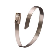 Calterm 73350 스테인리스 스틸 케이블 타이 15.4cm(6인치) 인장 강도 와이어 / 코드 관리 산업 및 가정용 사용 금속 지퍼 타이 10팩., 11 inch