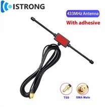 433MHz GSM 패치 안테나 5dbi 햄 라디오 드론 DTU 모듈 스마트 홈 용 야외 장거리 옴니 신호 부스터 전류 TS9 SMA, 433MHz SMA