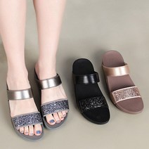 여성용 푹신한 쿠션 통굽 여름 슬리퍼 제네카