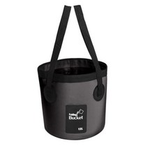 다용도 타포린 세차버킷, 블랙, 12L