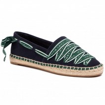 Espadrilles TORY BURCH - Logo Grosgrain Espadrille 61318 Perfect Navy/Malachite 418