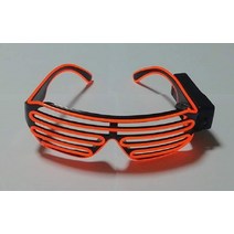 LED 선글라스 파티 클럽 발광 인싸 LED안경 사이버 야광 안경 사이버펑크, 표준  오렌지