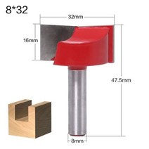 AUGT-6/8mm 생크 청소 바닥 라우터 비트 직경 카바이드 커터 목재 밀링 목공 표면 대패, 8x32mm