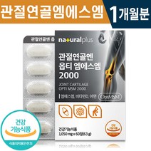 식약처 인증 플러스 관절 연골 앤 옵티 엠에스엠 60정 1일 2정 1개월 2개월 3개월 골다공증 위험 감소 무릎 발목 손목 뼈 건강 기능 식품 홈쇼핑 방송 정품 글루코사민 MSM, 1개