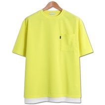 [당일출고] 포켓라벨 오버핏 레이어드 반팔티 (RT797)