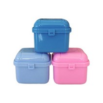 틀니통 틀니보관함 덴쳐케이스 틀니케이스, 스카이블루, 1개, 1개