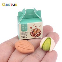 미니어처 하우스 모형 탁상 음식 3 개/대 1/12 Dollhouse 너트 상자 아몬드 스낵 선물 모델 세트 장난감 주방 인형 집 장식 액세서리