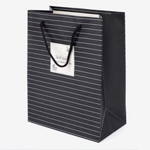 모던 디자인 패턴 종이 쇼핑백 (4COLOR) 옷가게 포장 도시락 기념일 카페창업, 블랙가로라인