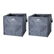 3 색 나일론 접이식 큐브 암벽 등반 수목 재배자 던지기 라인 로프 접이식 보관 가방 캠핑 하이킹 등산 액세서리, 그레이 2피스