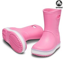 크록스 키즈 유아 남아 여아 아동 어린이 장화 크록밴드 레인부츠 205827-6QM 핑크