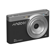 Andoer-컴팩트 4K 디지털 카메라 비디오 캠코더 50MP 2.88 인치 IPS 스크린 자동 초점 16X 줌 얼굴 분리 스마일 캡처 플래시, 01 WHITE, 03 with 32GB Card