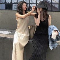JUST FEEL!NG 빅사이즈 S-5XL/니트/롱 원피스/맥시/바캉스/나시/여름/여성의류/슬림핏