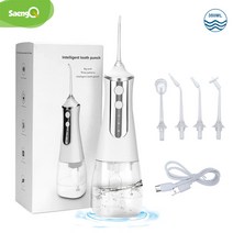 물치실 구강 세정기 치석제거기 치간 칫솔 충전식 휴대용 워터 제트 물 탱크 치아 클리너 지능형 펀치 워터피크, 하얀