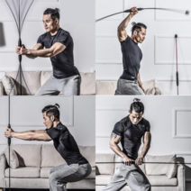 홈트 무소음 분리형 진동 탄성바 snd 매직봉 코어운동 크로스핏, FREE, 블랙(분리형)