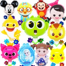 국산 캐릭터 바람개비풍선 신비 캐리 뽀로로 핑크퐁 콩순이 폴리 코코몽 아기상어, 08.키티