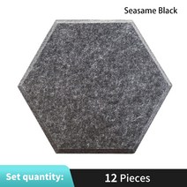 스튜디오 방음 타일 음향 패널 12pcs 침실 단열 사운드 흡수 장식 어쿠스틱, CHINA, Sesame Black