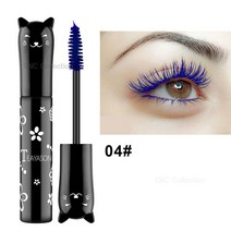 SUREYOULiKE 컬러 마스카라 블루 퍼플 핑크 화이트 퍼플 블루 커피 쉽게 번지지 않은 마스카라, 1개