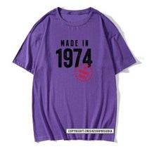 남자 반팔티 맨투맨 티셔츠 1974 년 제작 47 번째 생일 웃긴 패션 맞춤형
