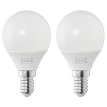 이케아 RYET 뤼에트 LED 전구 E14 250 루멘 2개세트/조명, 상세 설명 참조