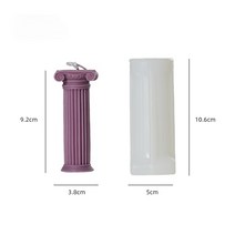 Rong나선형 긴 극 촛불 실리콘 몰드 DIY 기하학 라운드 아로마 캔들 만들기 왁스 금형 수제 선물 홈 로맨틱 장식, 134