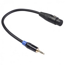 헤비 듀티 유용한 3.5mm 남성 5Pin XLR 오디오 리드 와이어 0.3m 금도금 비디오 레코더, Black, 30cm