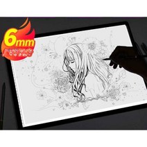 그림판 라이트박스 LED 발광 그림 따라그리기 도구, A4카피스테이션+USB케이블+잉크분리기
