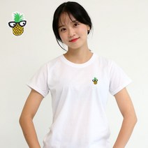 멋지군 코오롱 쿨론 기능성 파인애플 자수 반팔 쿨 티셔츠