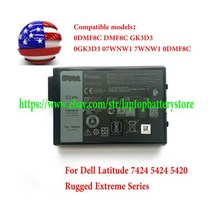 Genuin 배터리 7WNW1 DMF8C GK3D3 For Latitude 7424 5424 5420 7330 Rugged Extreme
