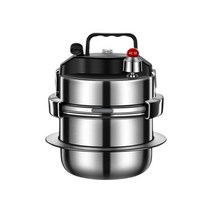 1.2L 미니 압력솥 조리 냄비 호텔용 붙지 않는 압력 용기 청소가 용이함, 17cmx15.7cmx9cm, 스테인레스 스틸, 은빛