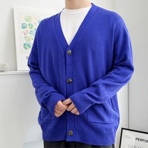 코트 패딩 이너코디 남성 루즈핏 브이넥 가디건 4색