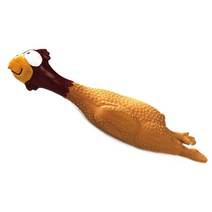 반려동물 강아지 토이장남감/치킨라텍스(중) 펫장난감-색상임의배송