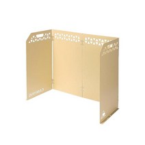 Camp 스토브 윈드 스크린 3 접이식 캠핑 쿠커 윈드 쉴드 스토브 윈드 스크린 캠핑용 운반 가방 포함, 적갈색, 01 Auburn