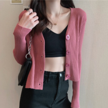 패션디바 여성용 가을 파스텔 소프트 브이넥 니트 가디건
