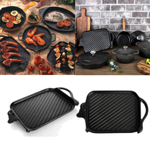 차세르 무쇠 고기불판 20cm 그릴팬 불판 그리들팬 무쇠주물팬 가정용고기불판 삼겹살불판 소고기불판 주물팬 불고기판 후라이팬 프라이팬 캠핑용불팬 생선구이팬 고기구이판 그릴드팬