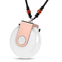 개인 소형 공기 청정기-휴대용 청정기 목걸이 웨어러블 5월 가정의달 부모님 선물, 화이트 골드